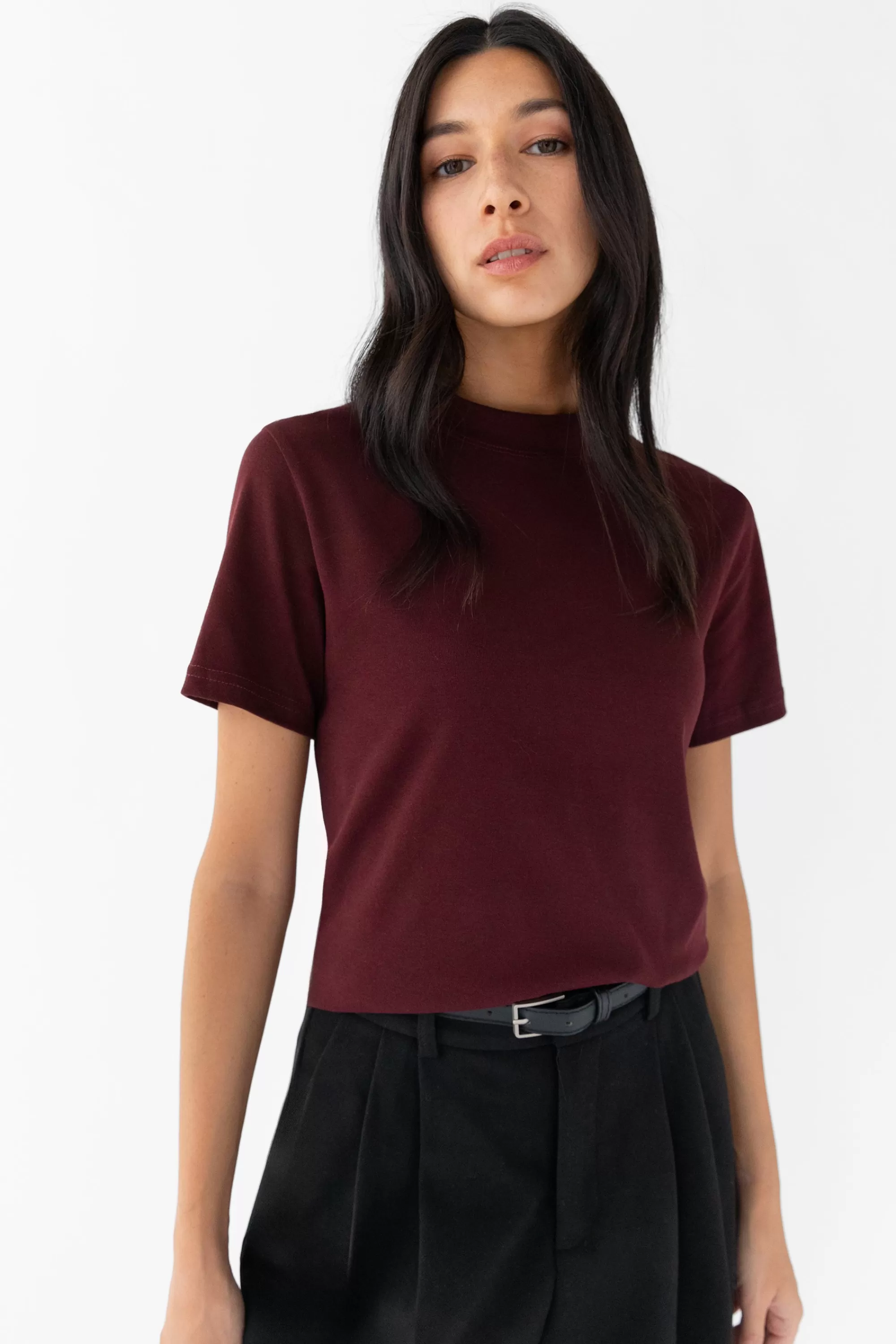 OAK + FORT SHORT SLEEVE TOP | Women Tops