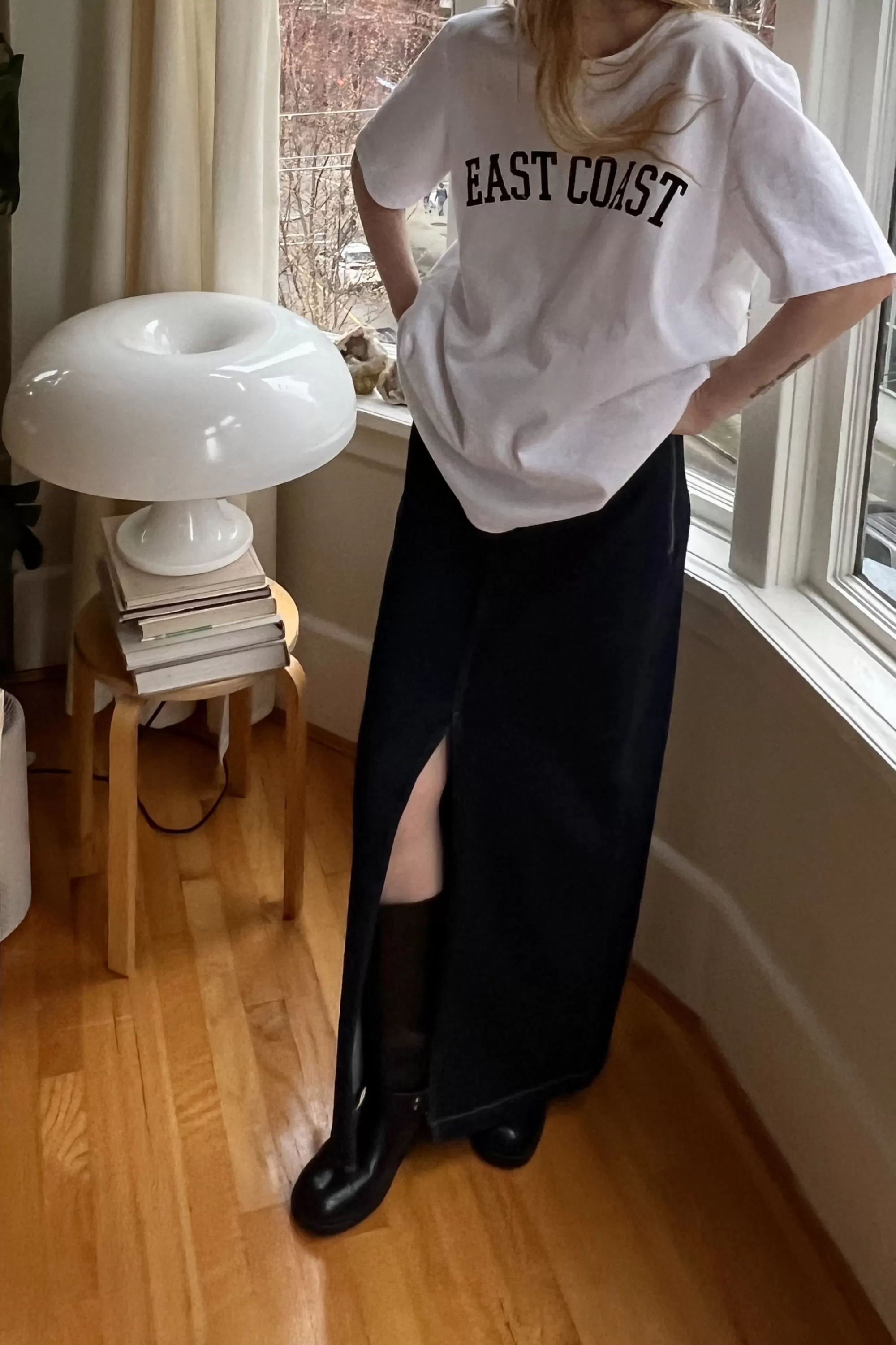 OAK + FORT DENIM COLUMN MAXI SKIRT | Women Denim | Skirts
