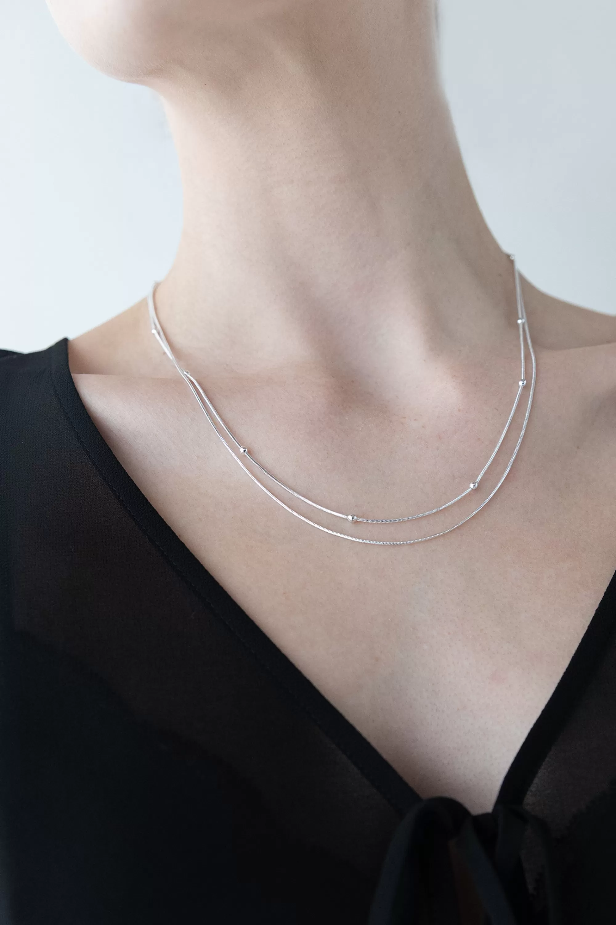 OAK + FORT DOUBLE SNAKE CHAIN NECKLACE | Women Necklaces | Necklaces