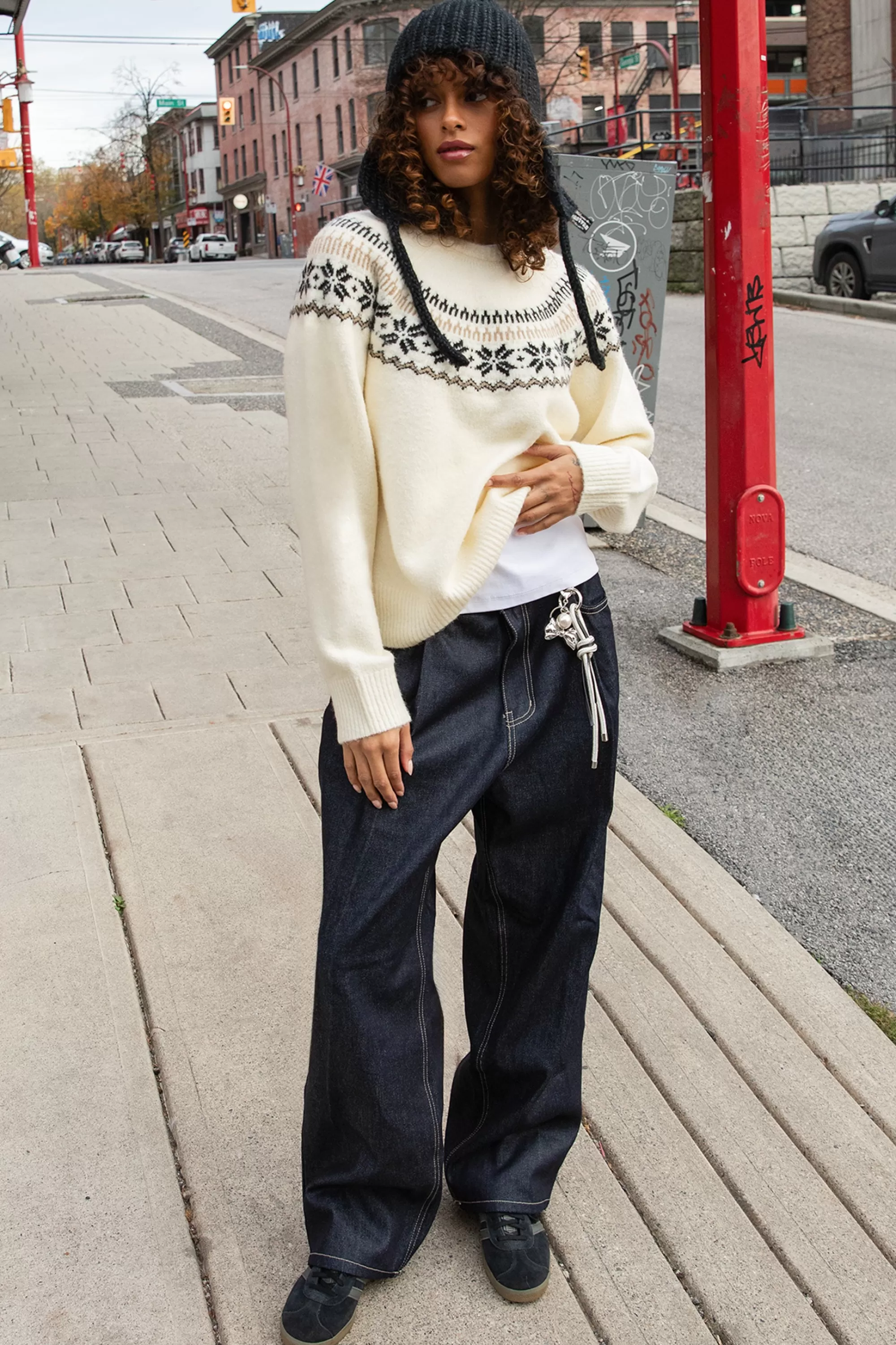 OAK + FORT FAIR ISLE CREWNECK SWEATER | Women Sweaters & Cardigans