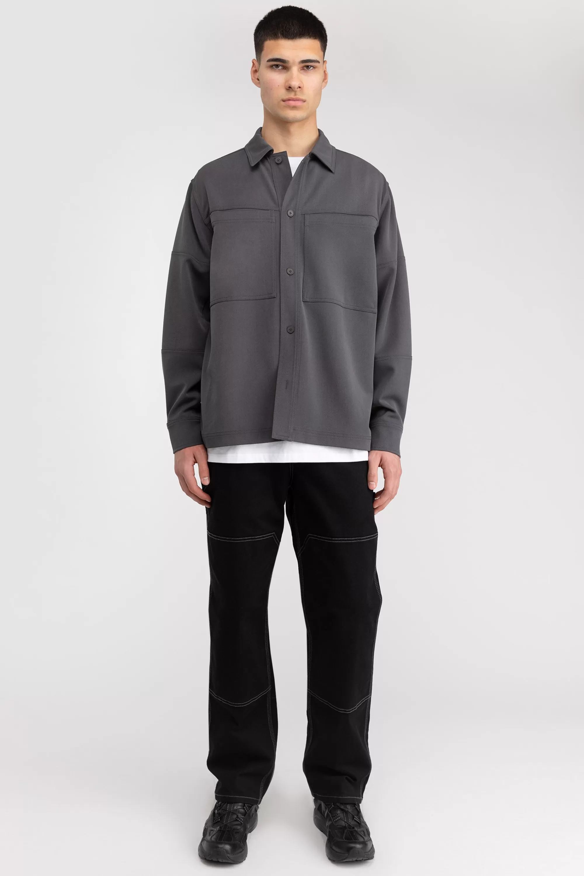 OAK + FORT FRONT POCKET BUTTON UP SHIRT | Tops