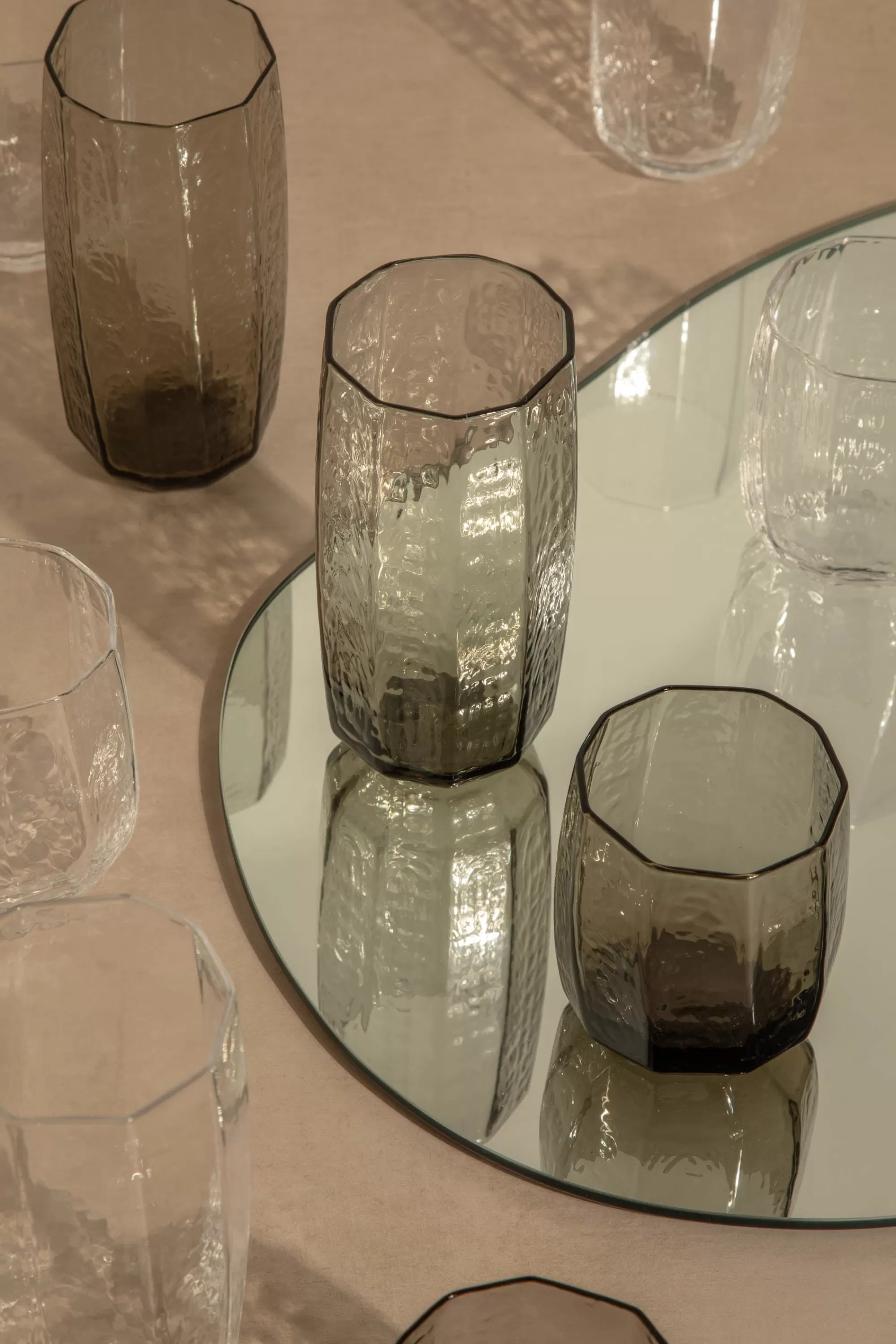 OAK + FORT SCULPT COOLER GLASS | Tableware