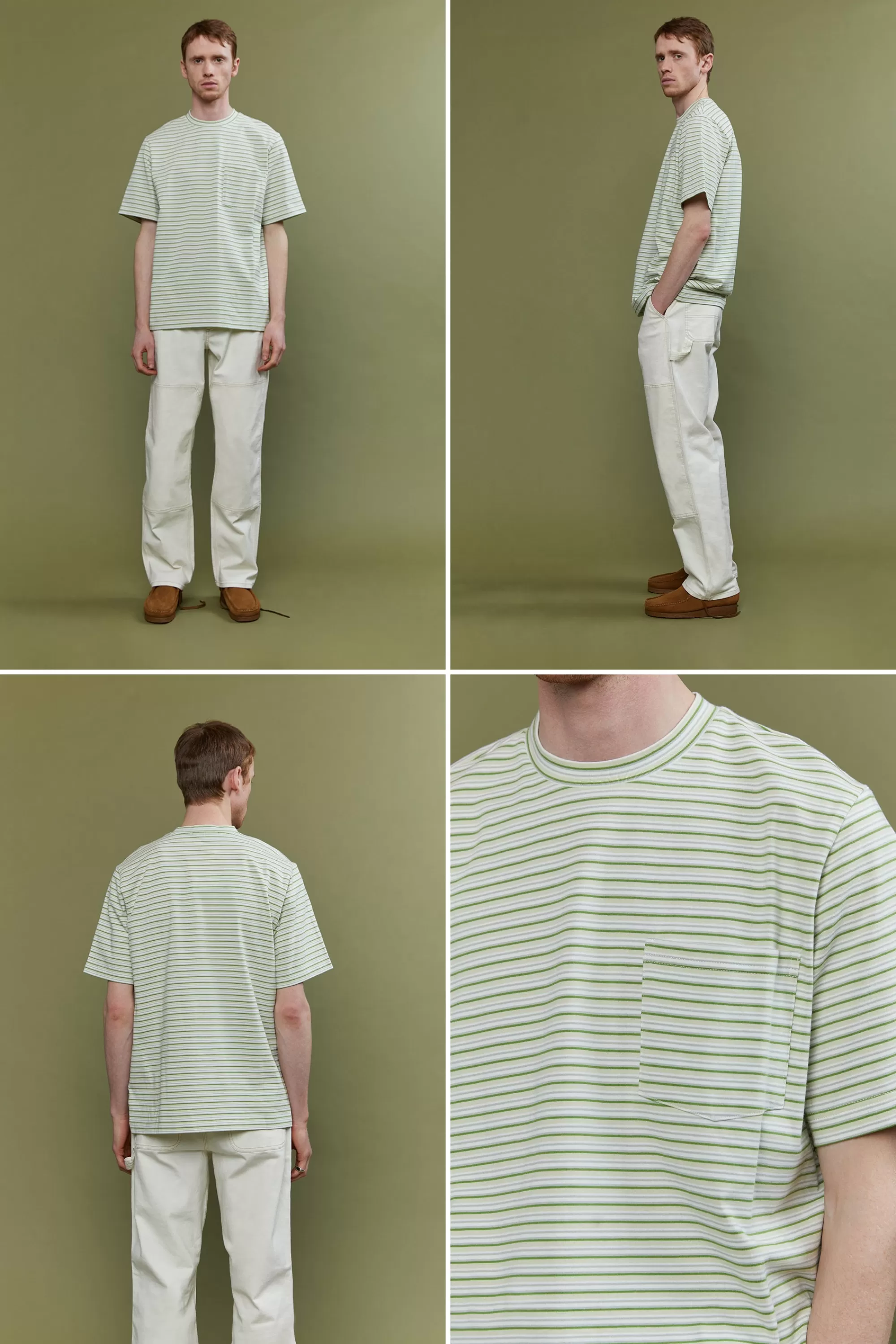 OAK + FORT STRIPED T-SHIRT | Tops