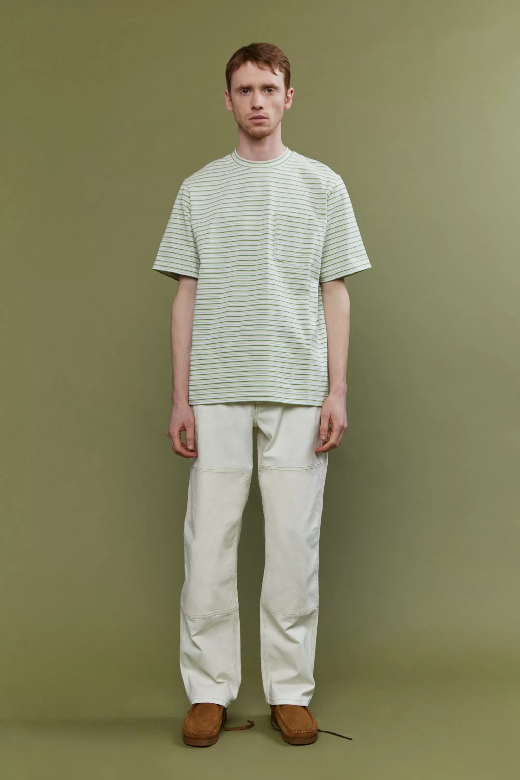 OAK + FORT STRIPED T-SHIRT | Tops