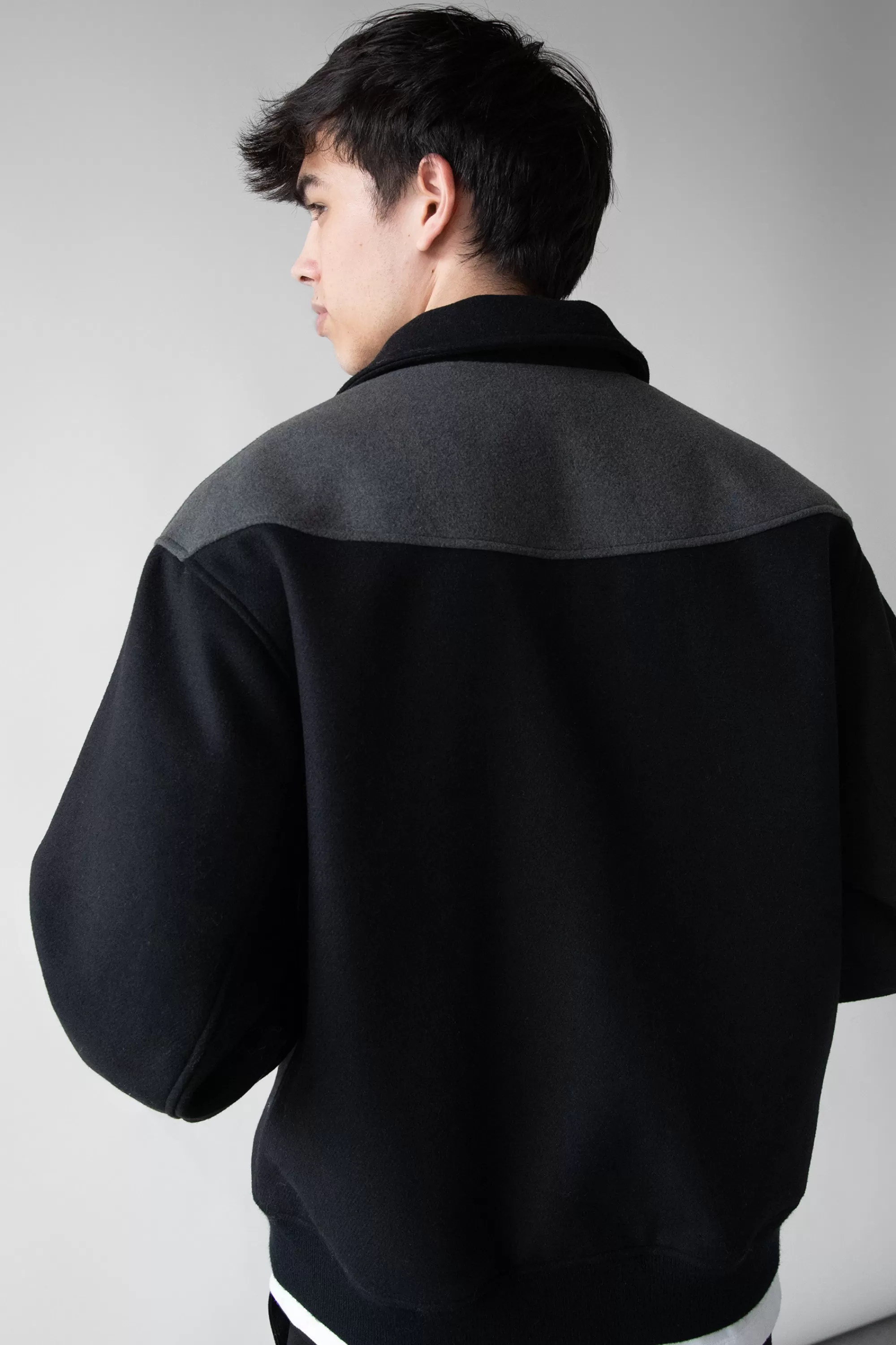 OAK + FORT WESTERN INSPIRED WOOL-BLEND BOMBER JACKET | Outerwear