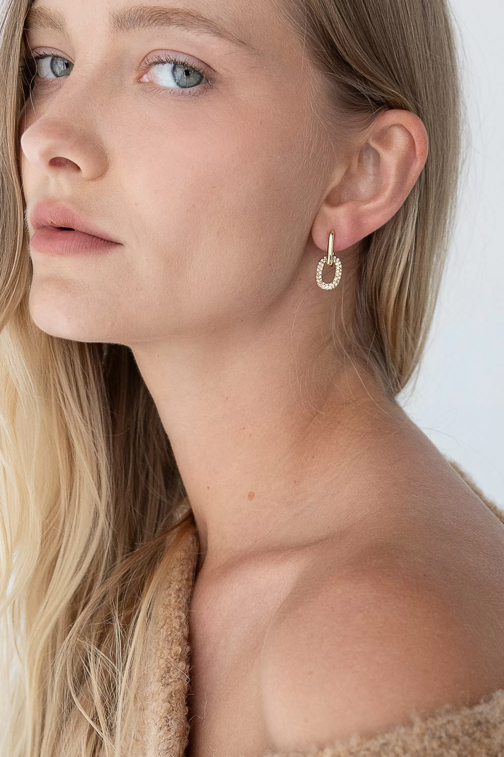 OAK + FORT ZIRCONIA LINK EARRING | Women Earrings | Earrings